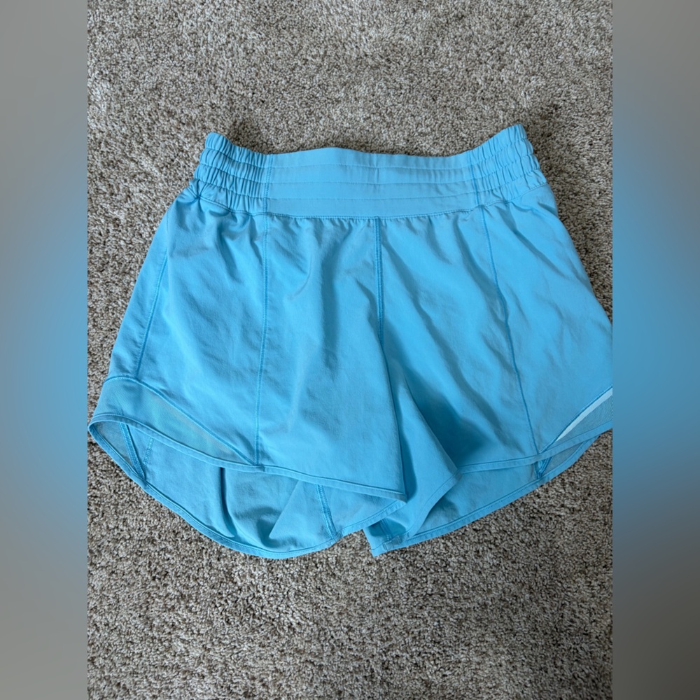 Lulu high rise 4 inch hotty hot Light Blue Athletic Short